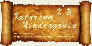 Katarina Miodragović vizit kartica